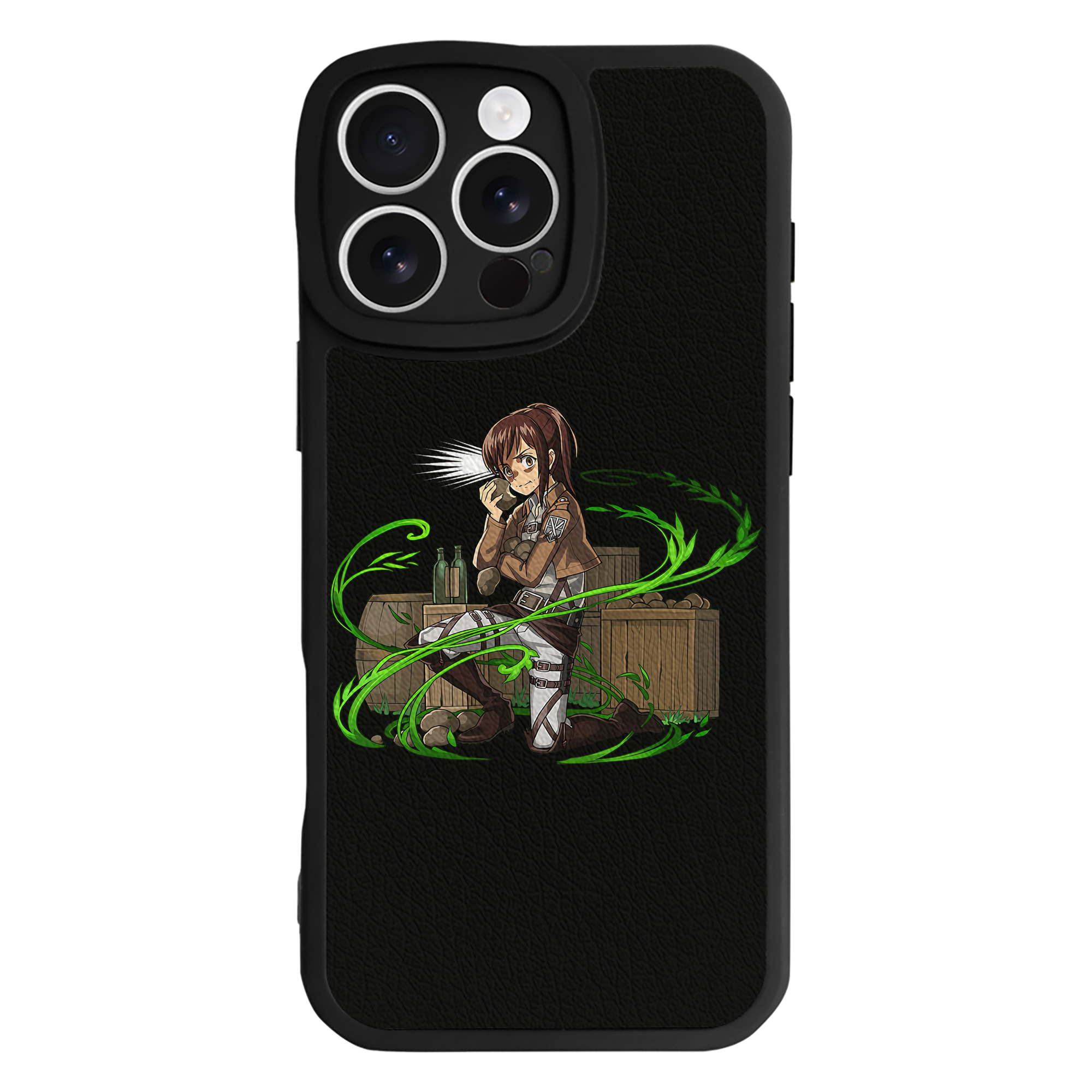 （画像用） 進撃の巨人 サシャ·ブラウス Attack on Titan Sasha Blaus 【iPhone 16シリーズ対応】シリコンスマホケース（レザー調） 材質：シリコン